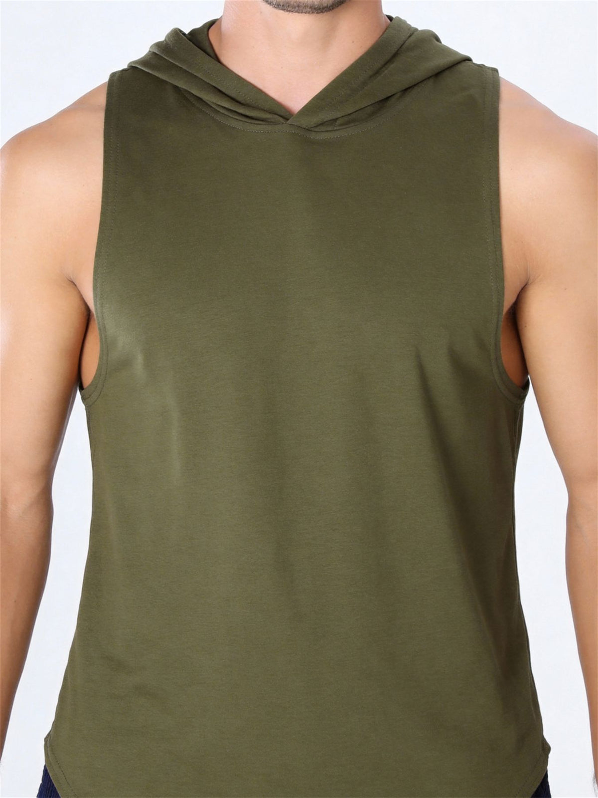 Summer Hooded Sleeveless Hoodie for Men, Sporty Breathable Running Outdoor Fitness Hoodie, Basketball Quick-Dry Top T-Shirt