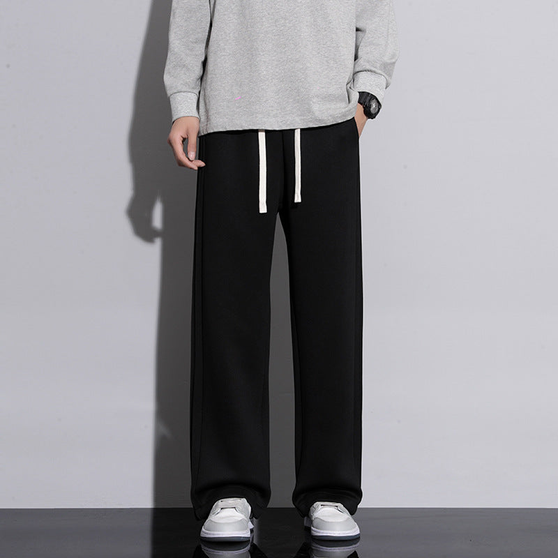 Pants Men Spring Autumn Casual Loose Straight Leg Wide Leg Dropping Sensation Sweatpants High-end Style Pants