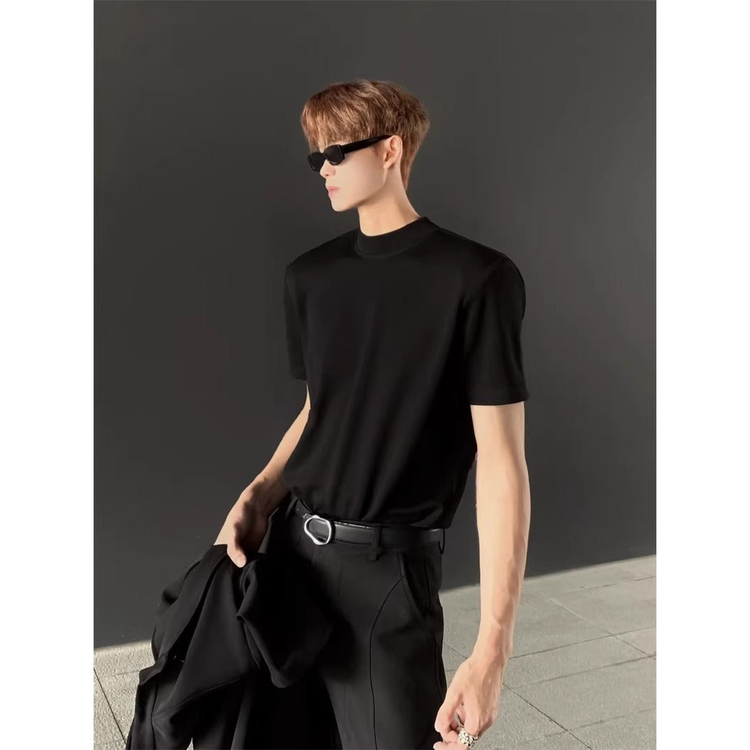 Casual Loose Fitted Plain Color Short Sleeve T-Shirt