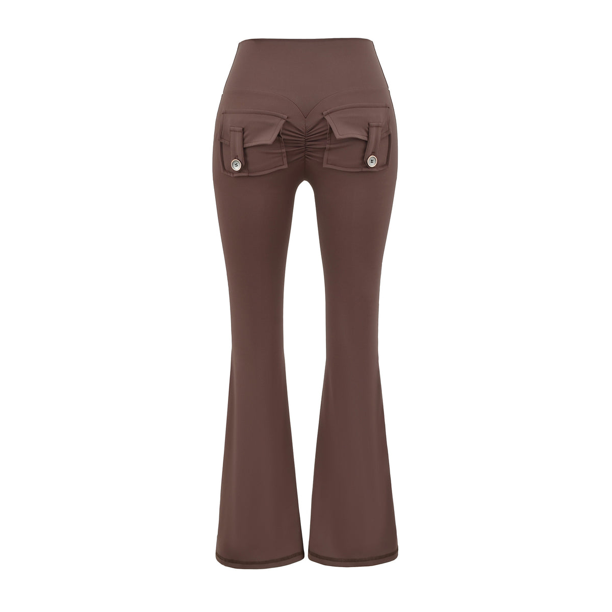 Tummy-Control Flared Pants for Women, Lightweight Breathable High-Waisted Yoga Bottoms