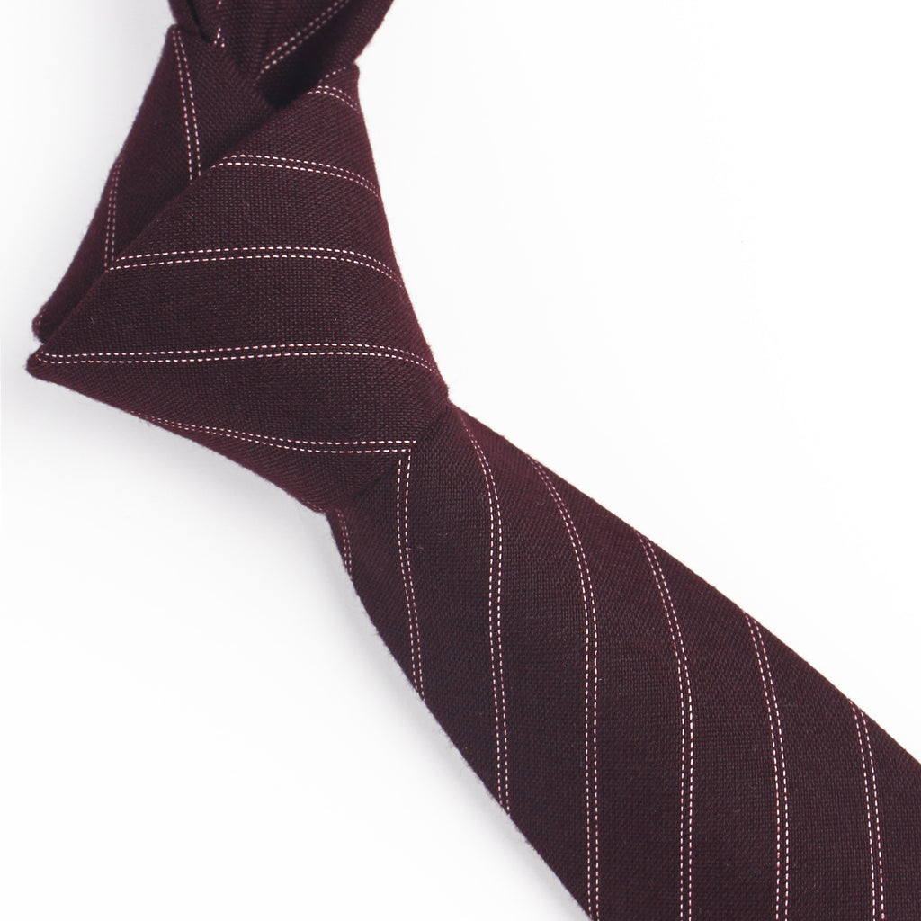 Men's Tie Cotton Jacquard Casual Business Korean Wedding Birthday Party Literary Cotton Striped Tie