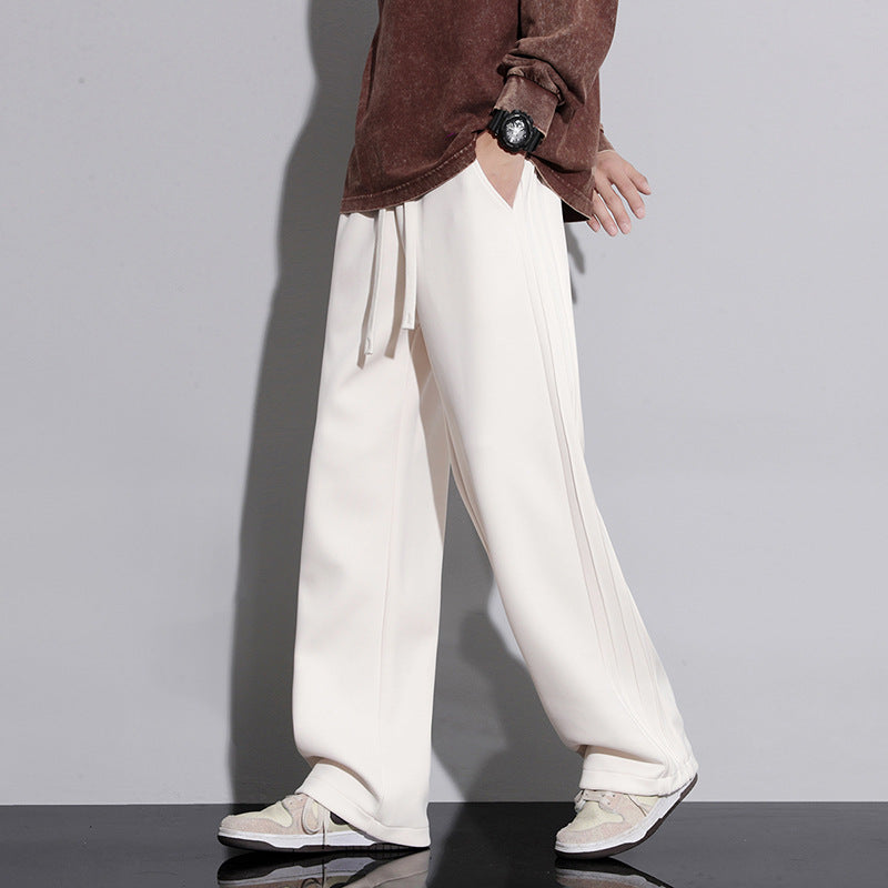 Pants Men Spring Autumn Casual Loose Straight Leg Wide Leg Dropping Sensation Sweatpants High-end Style Pants