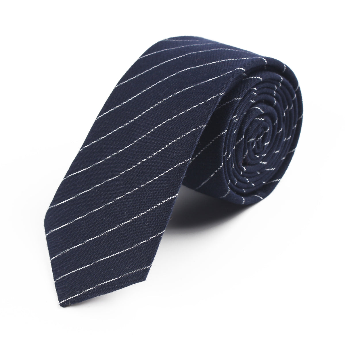 Men's Tie Cotton Jacquard Casual Business Korean Wedding Birthday Party Literary Cotton Striped Tie