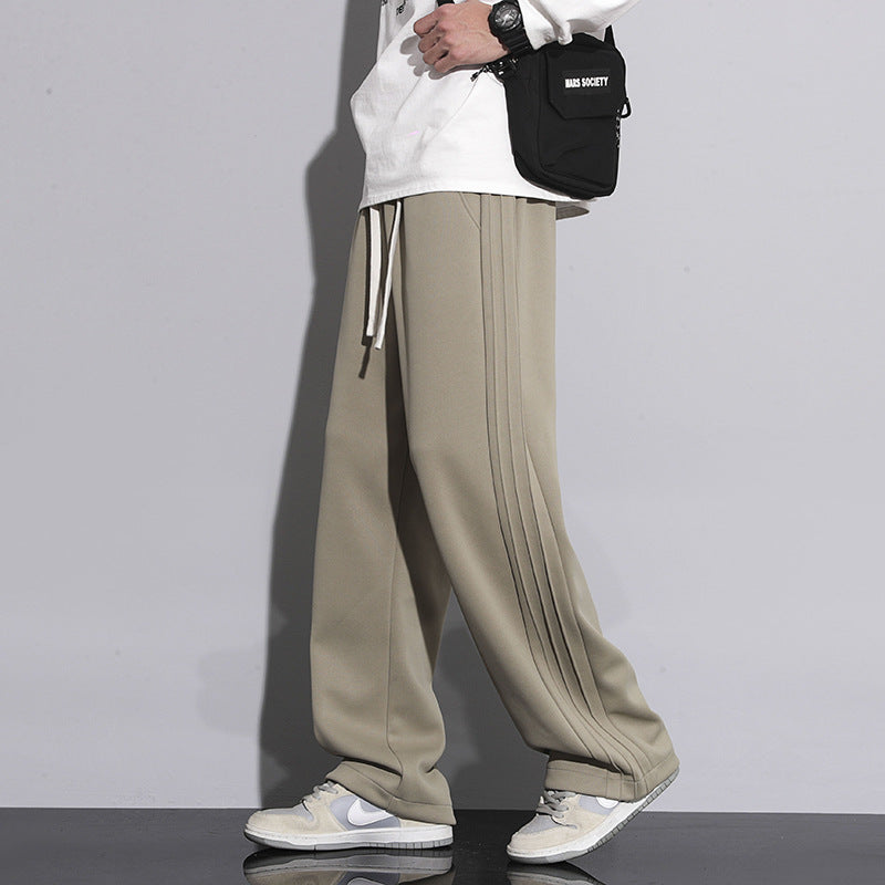 Pants Men Spring Autumn Casual Loose Straight Leg Wide Leg Dropping Sensation Sweatpants High-end Style Pants