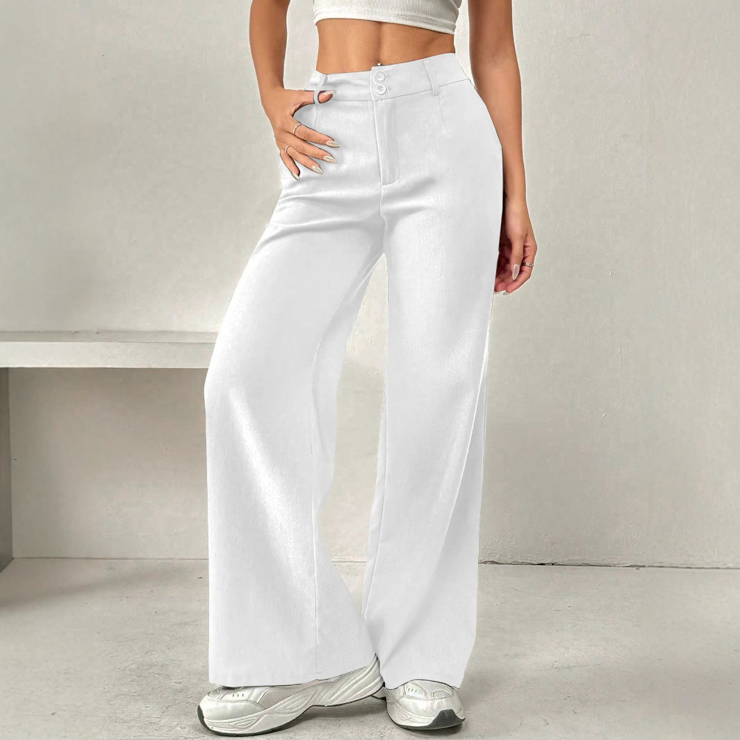 Loose slimming straight leg pants