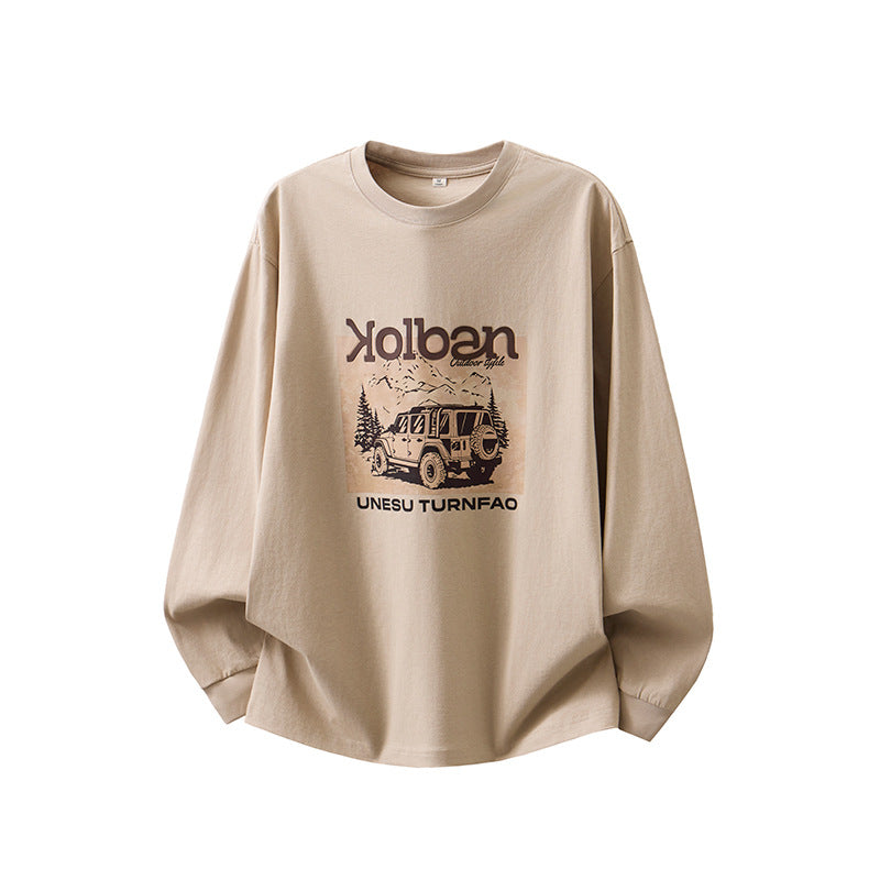 Men's  Printed Long Sleeve Crew Neck T-Shirt