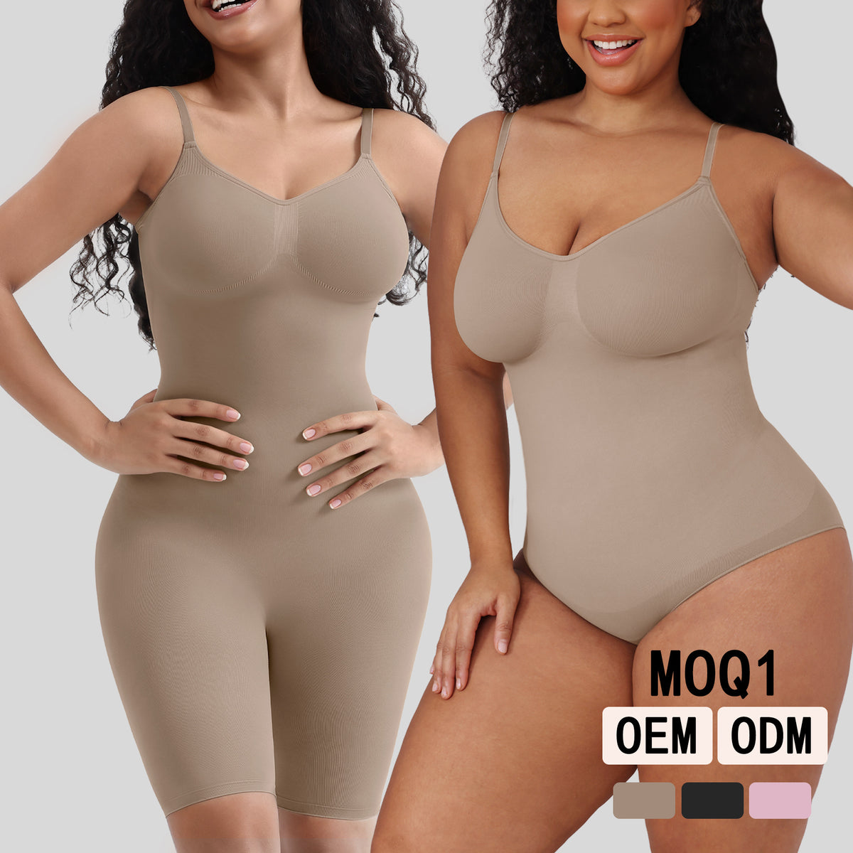 Women's Body Shaping Support Hip Lift Open Crotch Reinforced Version Strap Bodysuit