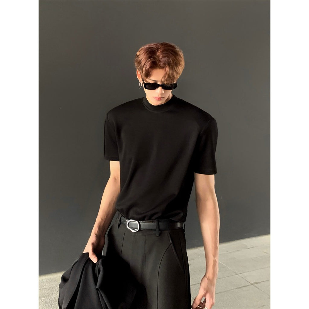 Casual Loose Fitted Plain Color Short Sleeve T-Shirt