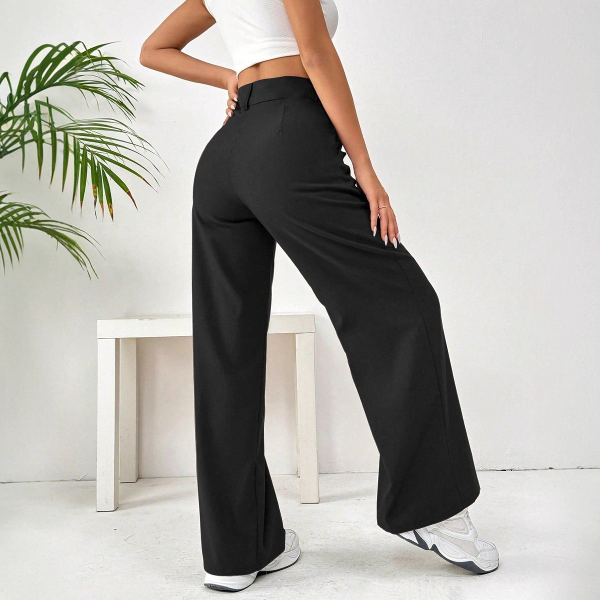 Loose slimming straight leg pants
