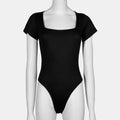 Women's Fitted Jumpsuit Solid Color Sexy Slim Plus Size Short Sleeve T-Shirt Ladies' Romper