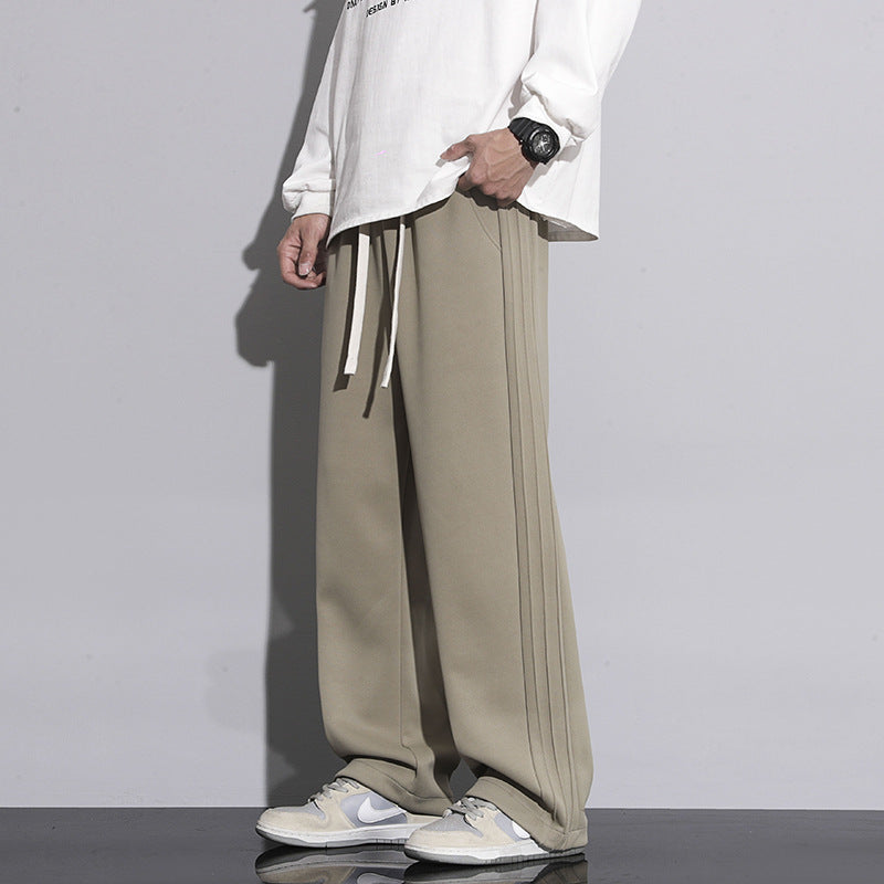 Pants Men Spring Autumn Casual Loose Straight Leg Wide Leg Dropping Sensation Sweatpants High-end Style Pants