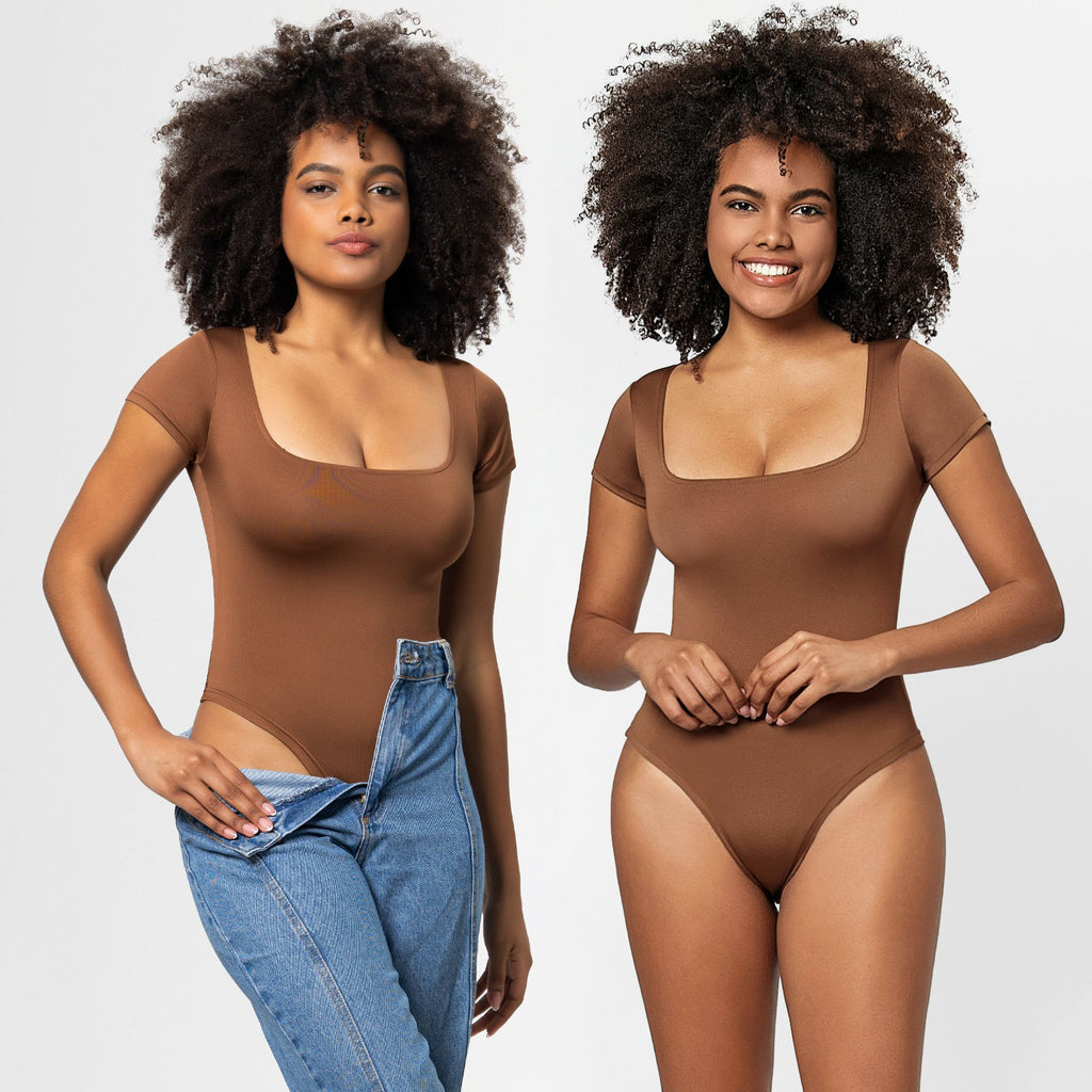 Women's Fitted Jumpsuit Solid Color Sexy Slim Plus Size Short Sleeve T-Shirt Ladies' Romper