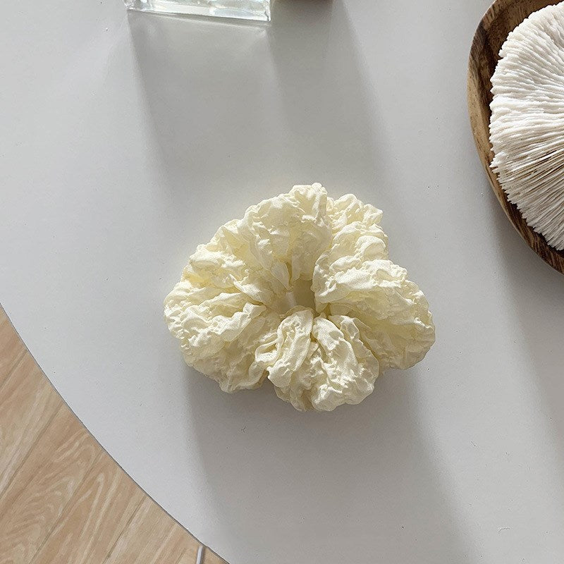 Net Red Large Intestine Ring Lace Chiffon Black And White Large Intestine Hair Ring Hair Accessories Simple Head Rope
