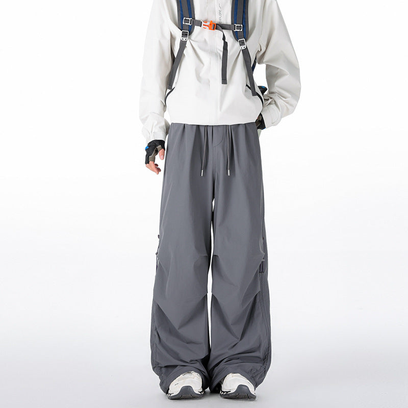 Casual Pants Men Cargo Trousers Loose Straight Leg Workwear Pants Male Long Trousers