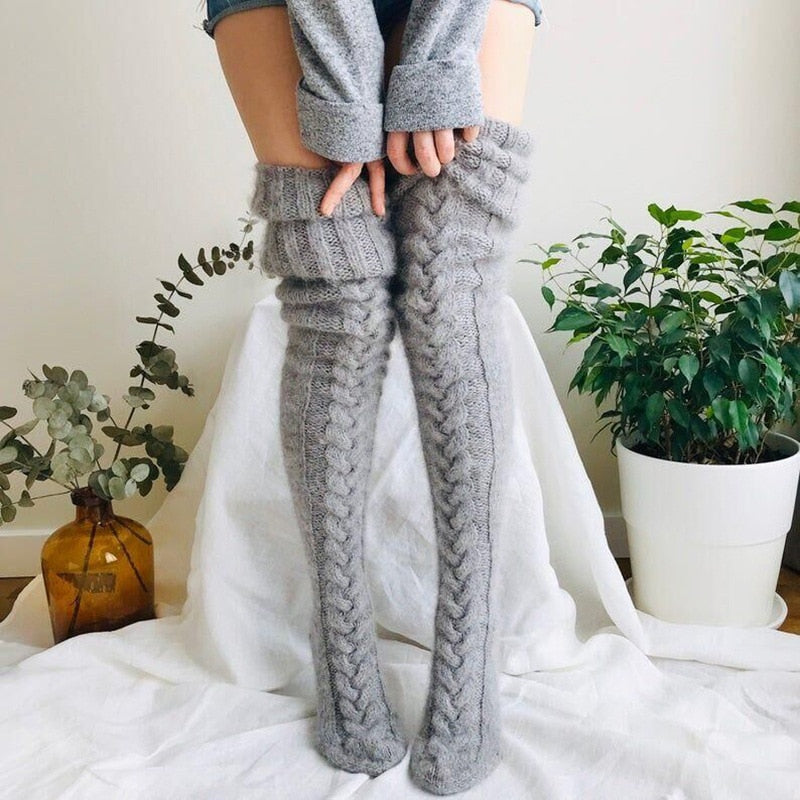 Anime Cartoon Knitting Stocking Lolita Cosplay Loose Socks JK Women Woollen Stockings Girl Student Fashion