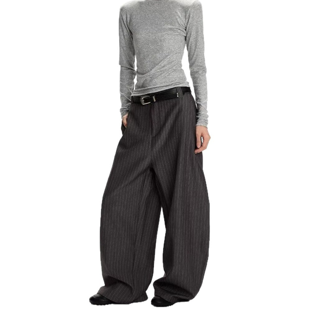 Oversized Drapey Cargo Suit Pants with Old Money Aesthetic