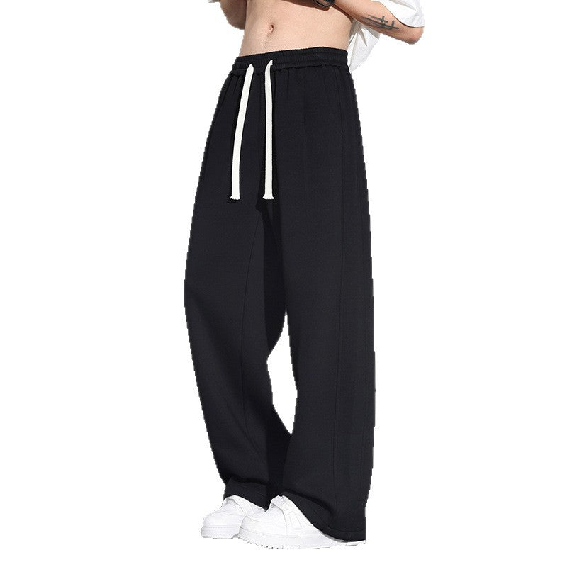 Men's Casual Solid Color Loose Straight Leg Sweatpants