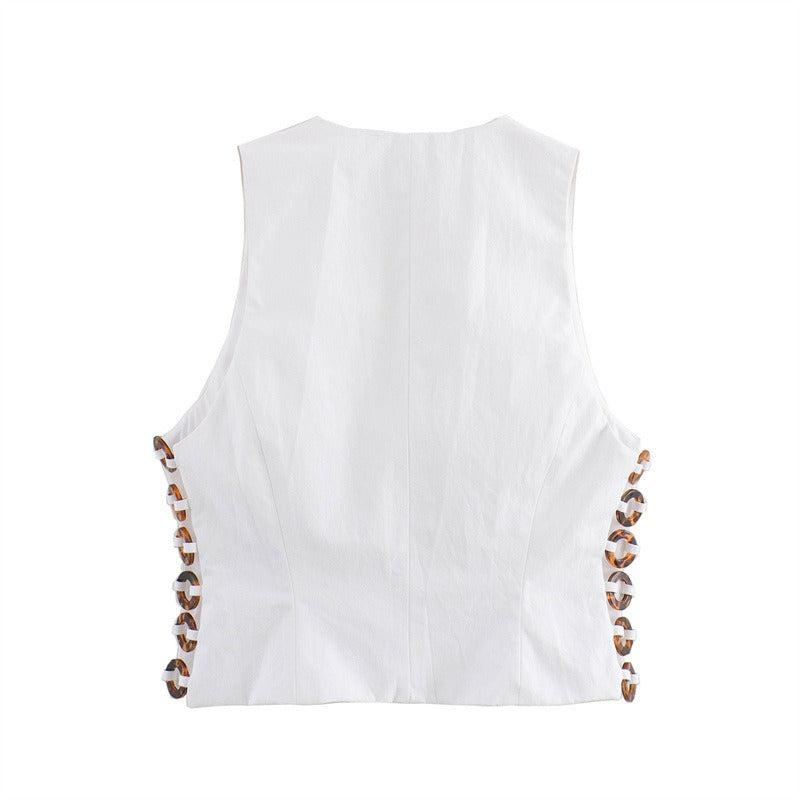 Women's vest, short skirt and pants set