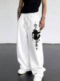 Wide Leg High Waist Adjustable Drawstring Pants