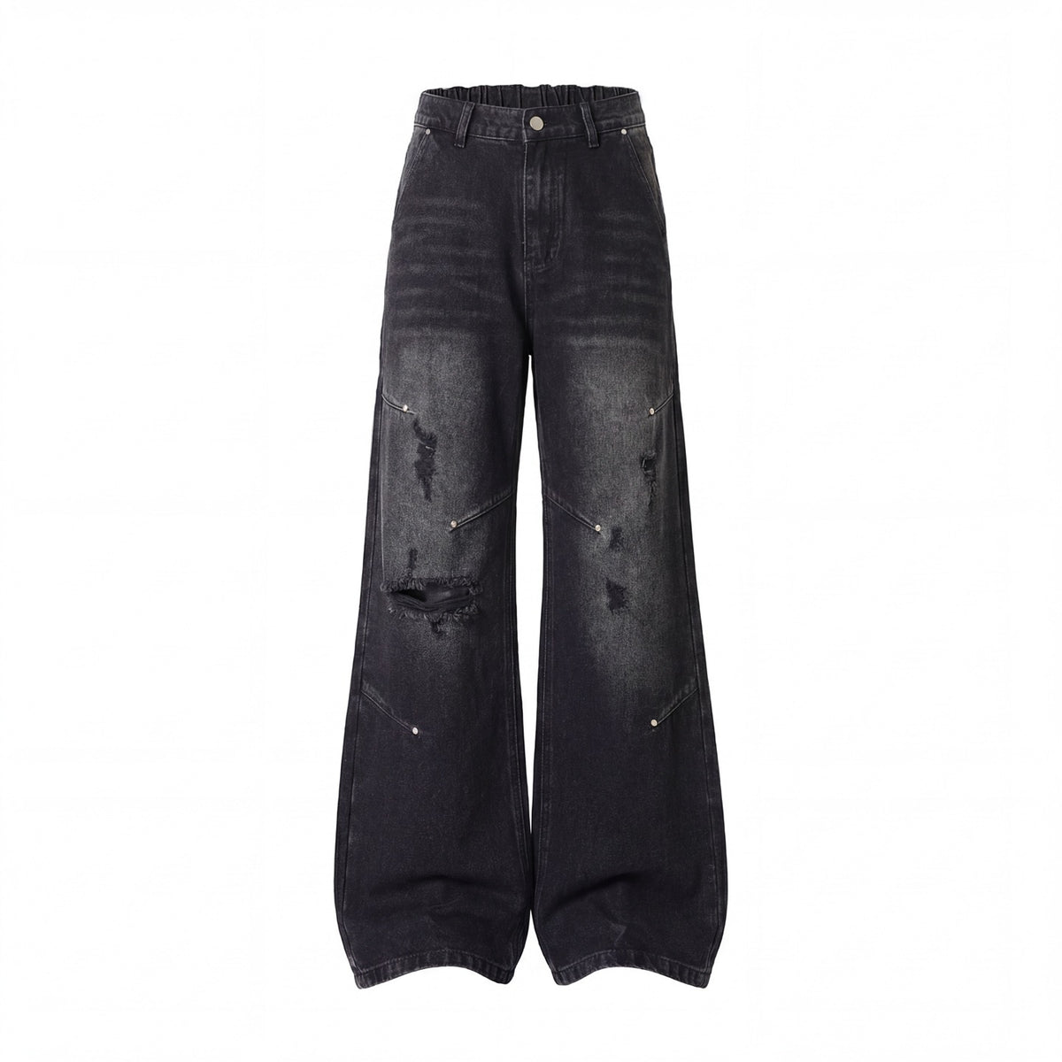 Men's Wide Leg Floor-Length Lightweight Breathable Slim-Fit Casual Trousers