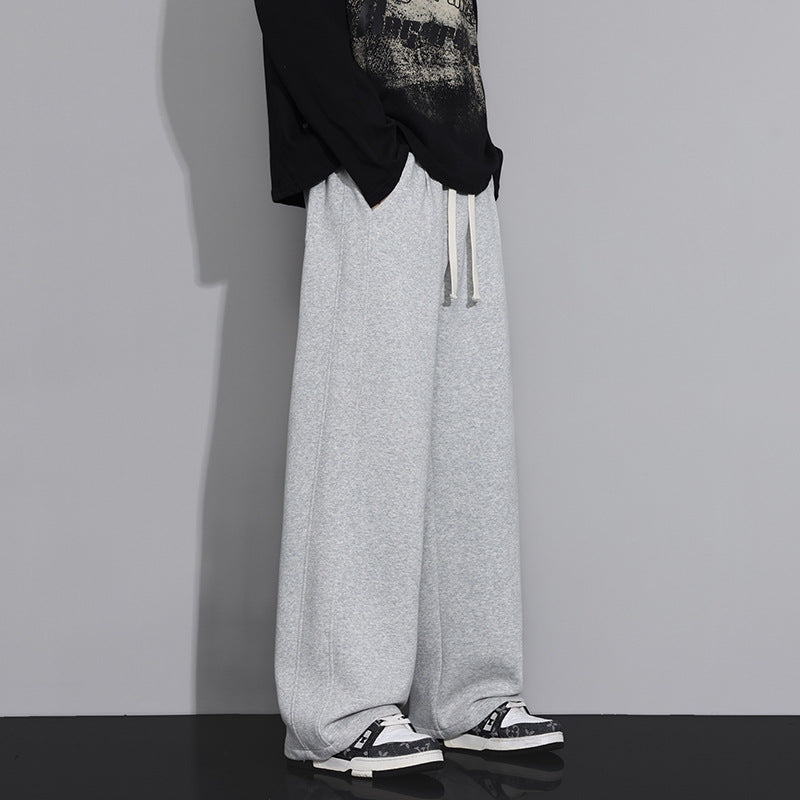 Men's Casual Solid Color Loose Straight Leg Sweatpants