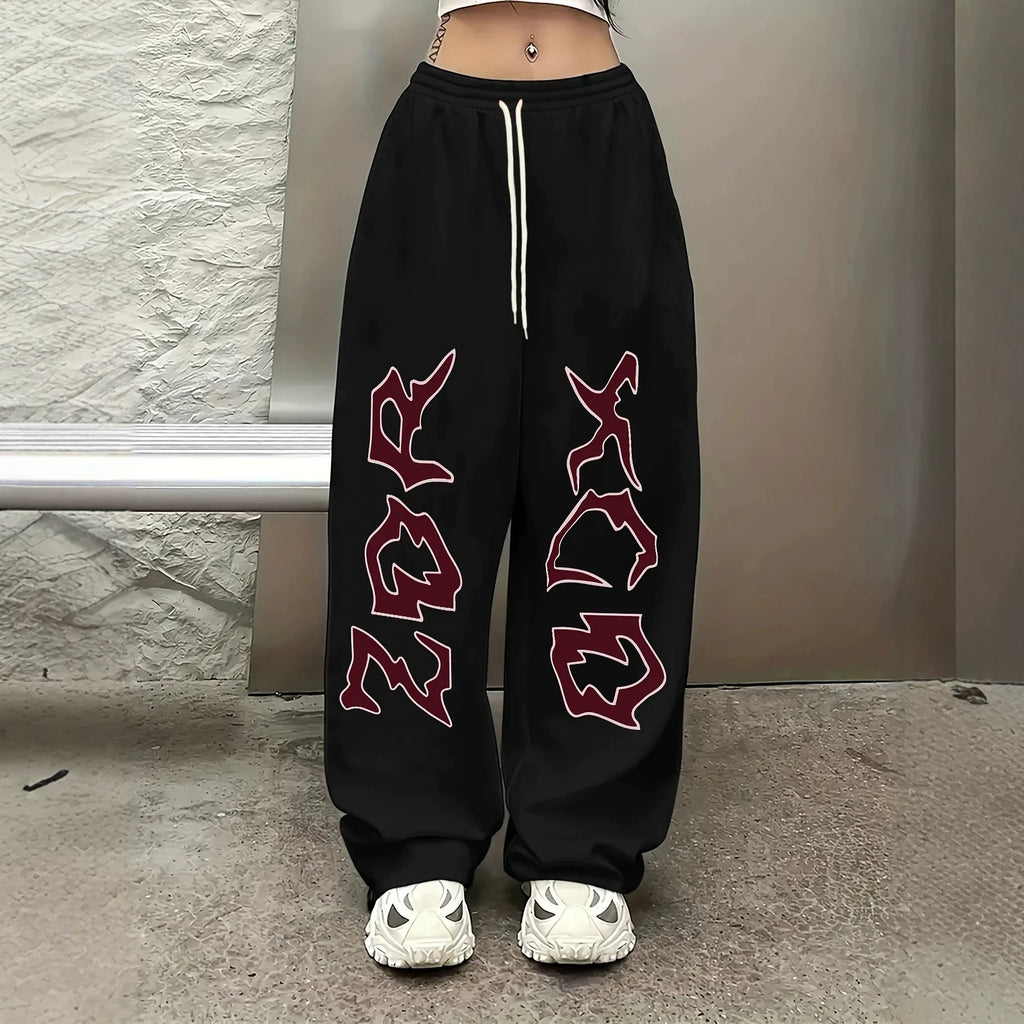 Wide Leg High Waist Adjustable Drawstring Pants