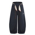 Casual Plus Velvet Pants with Belt Decoration Solid Color