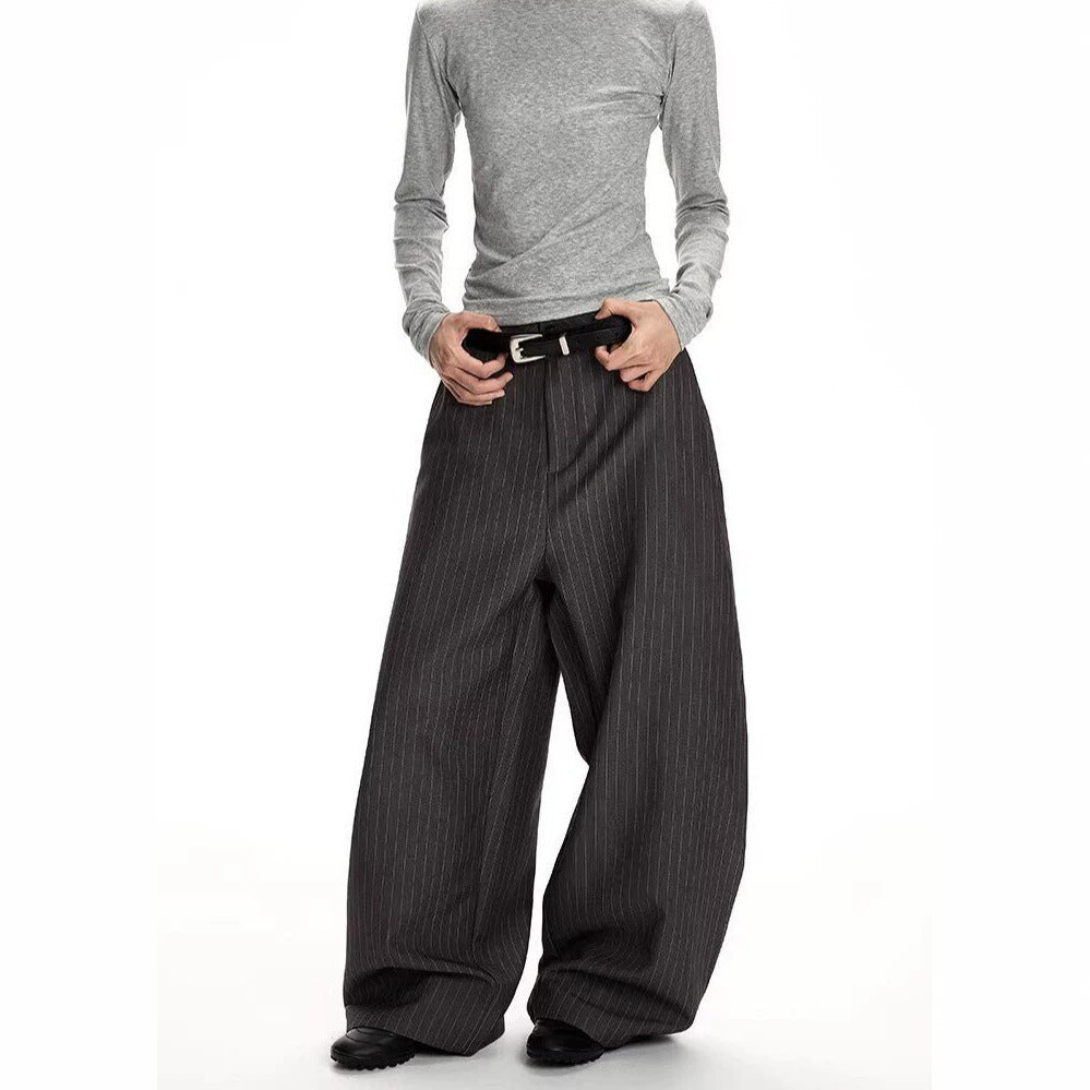 Oversized Drapey Cargo Suit Pants with Old Money Aesthetic