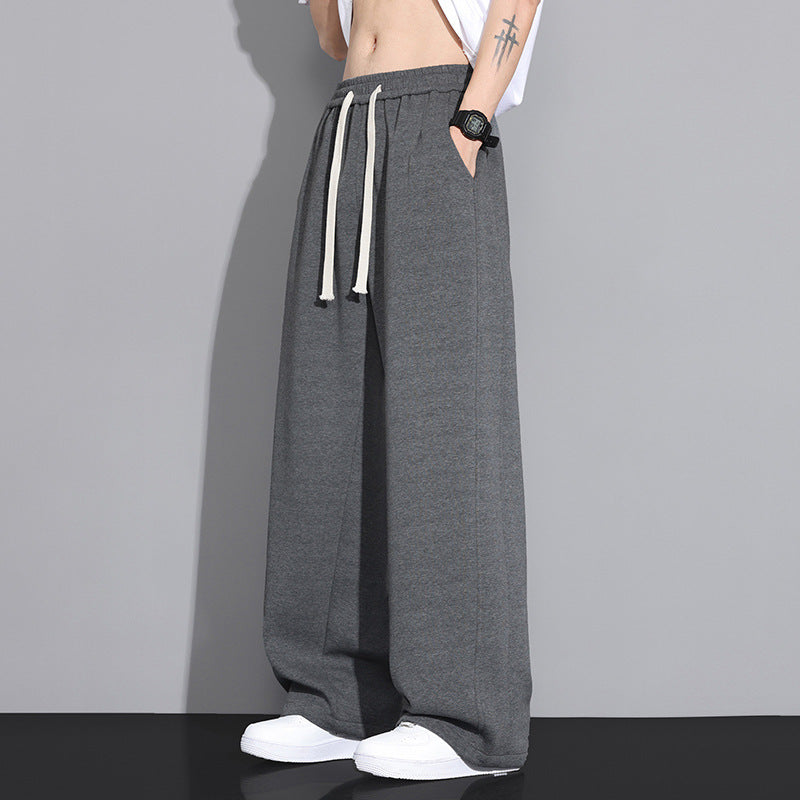 Men's Casual Solid Color Loose Straight Leg Sweatpants
