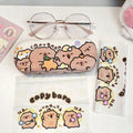 Cute Capybara Cartoon Glasses Case, Shockproof Portable Eyewear Storage Box for Sunglasses Prescription Glasses