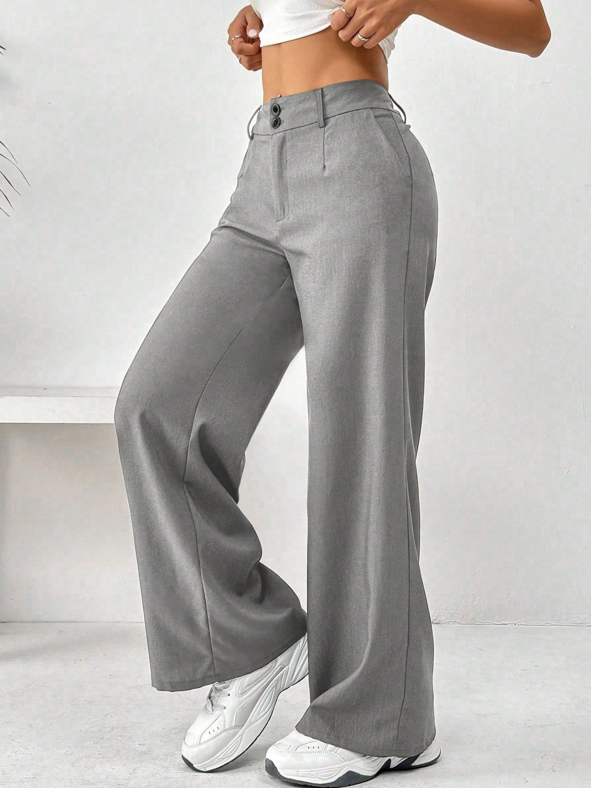 Loose slimming straight leg pants