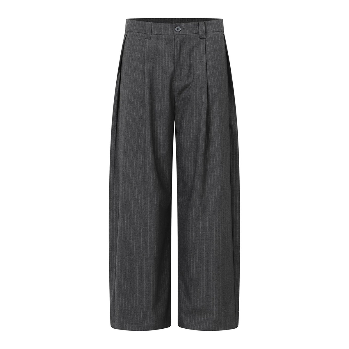 Vertical Stripe Drape Suit Pants