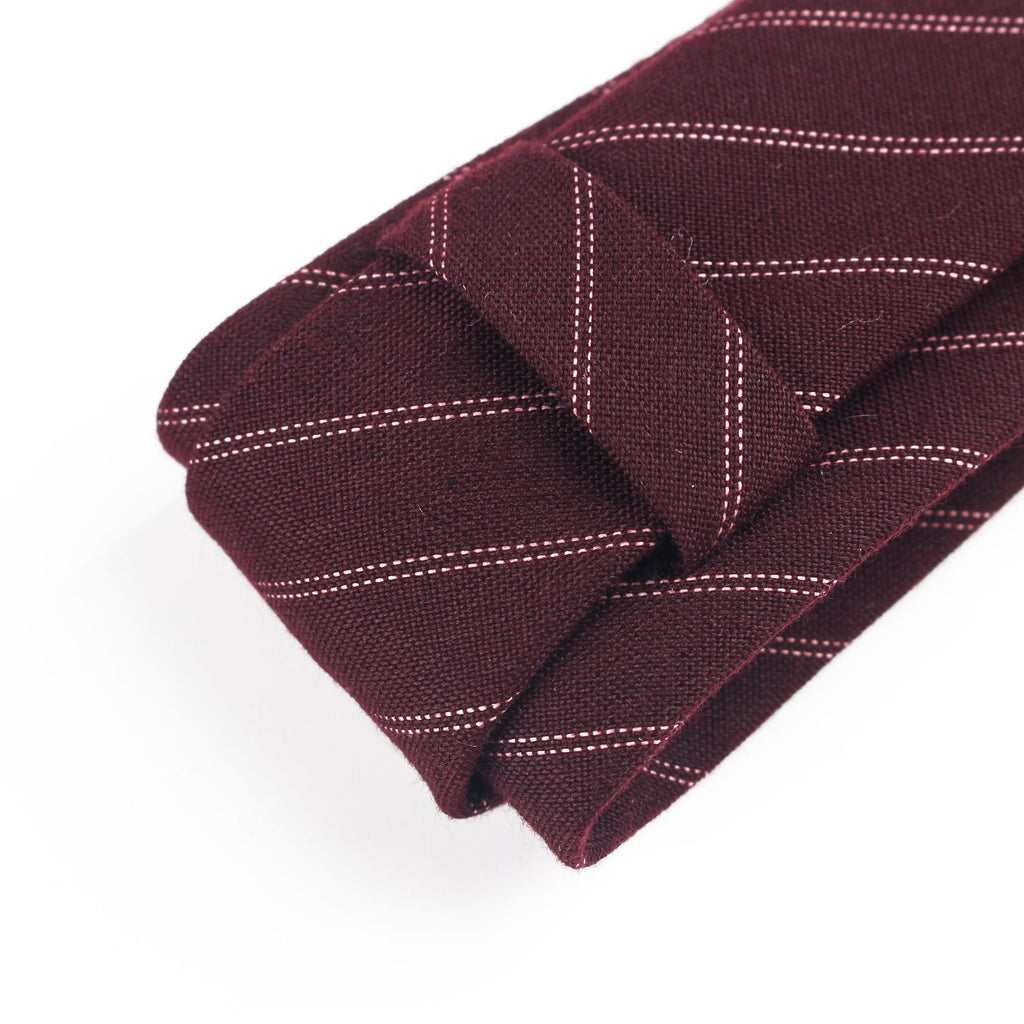 Men's Tie Cotton Jacquard Casual Business Korean Wedding Birthday Party Literary Cotton Striped Tie