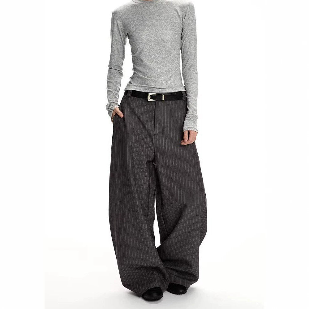 Oversized Drapey Cargo Suit Pants with Old Money Aesthetic