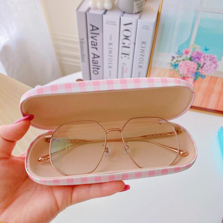Cute Kuromi Leather Glasses Case Drop-Proof Crush-Proof Kids Eyewear Storage Box