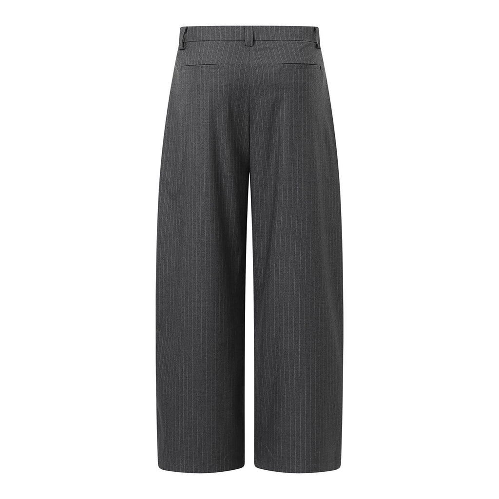 Vertical Stripe Drape Suit Pants