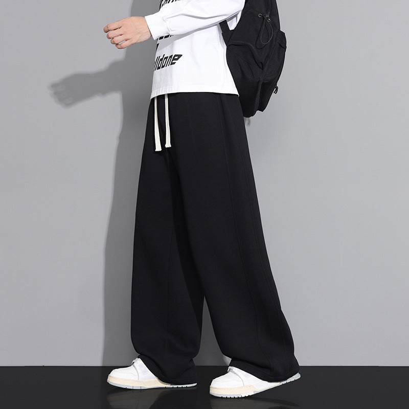 Men's Casual Solid Color Loose Straight Leg Sweatpants