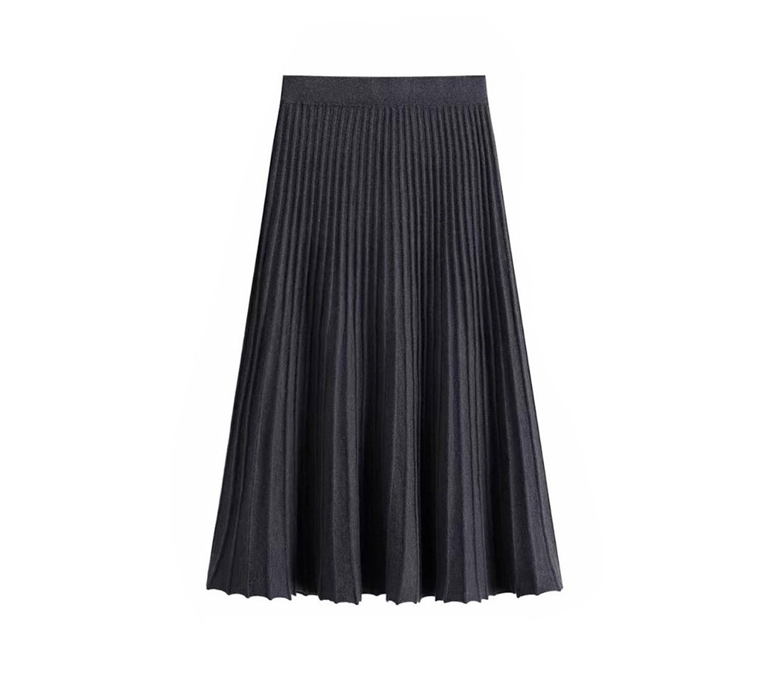 Knit Two-Piece Set Dress, Waist-Cinching Relaxed Fit Long Dress for Women