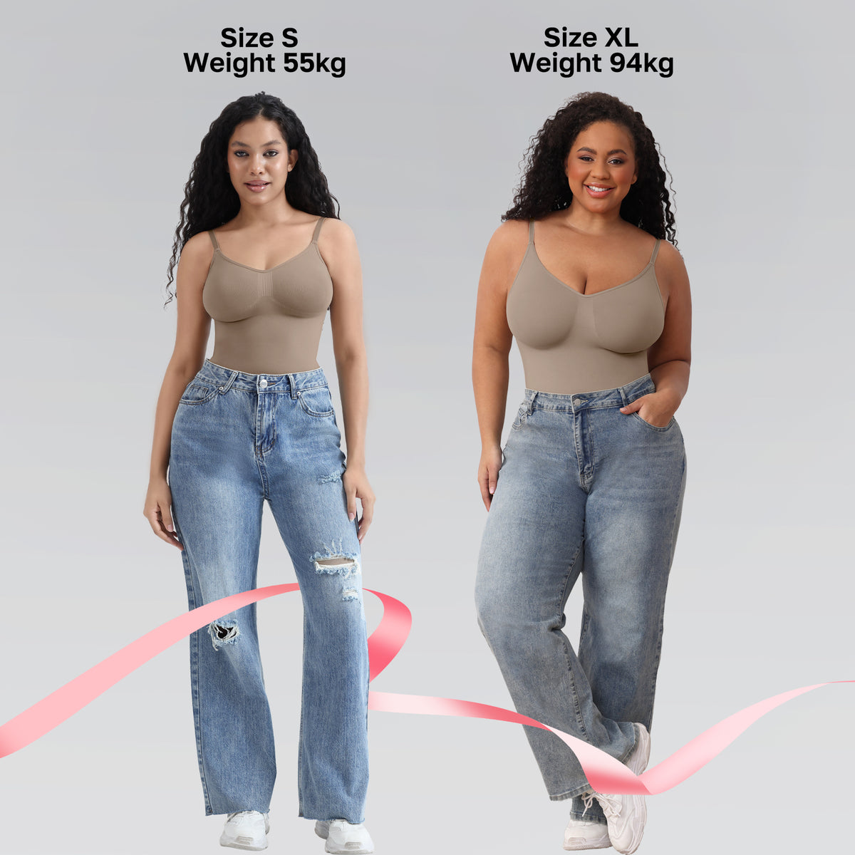 Women's Body Shaping Support Hip Lift Open Crotch Reinforced Version Strap Bodysuit