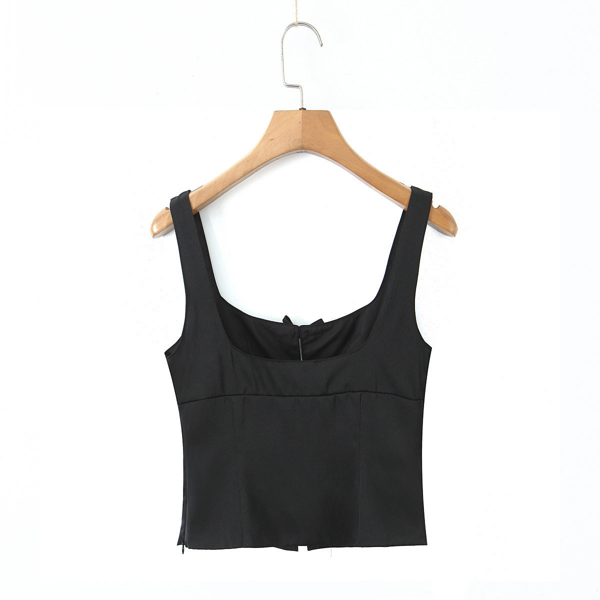 Women's chest bow decoration top with small suspender and short style for women