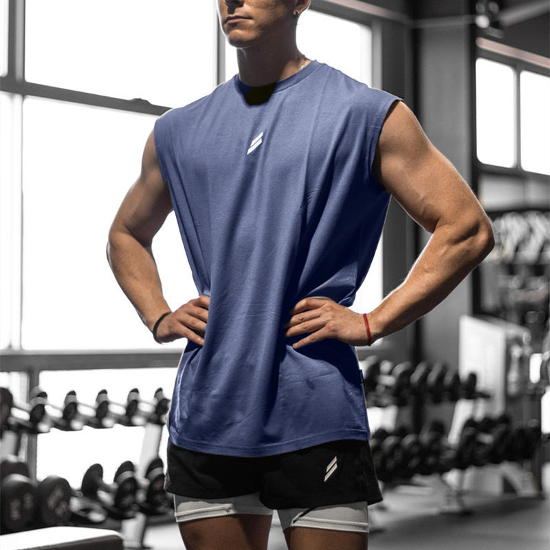 Muscle-Burning Fitness Vest for Men Summer Casual Running Training Loose Oversized Mesh Crewneck Sweatshirt