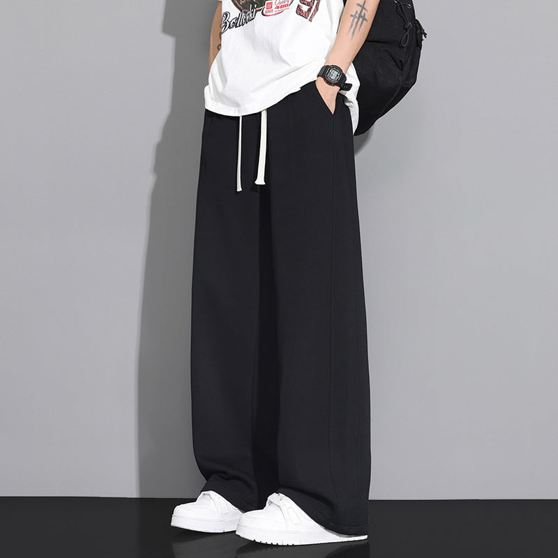 Men's Casual Solid Color Loose Straight Leg Sweatpants