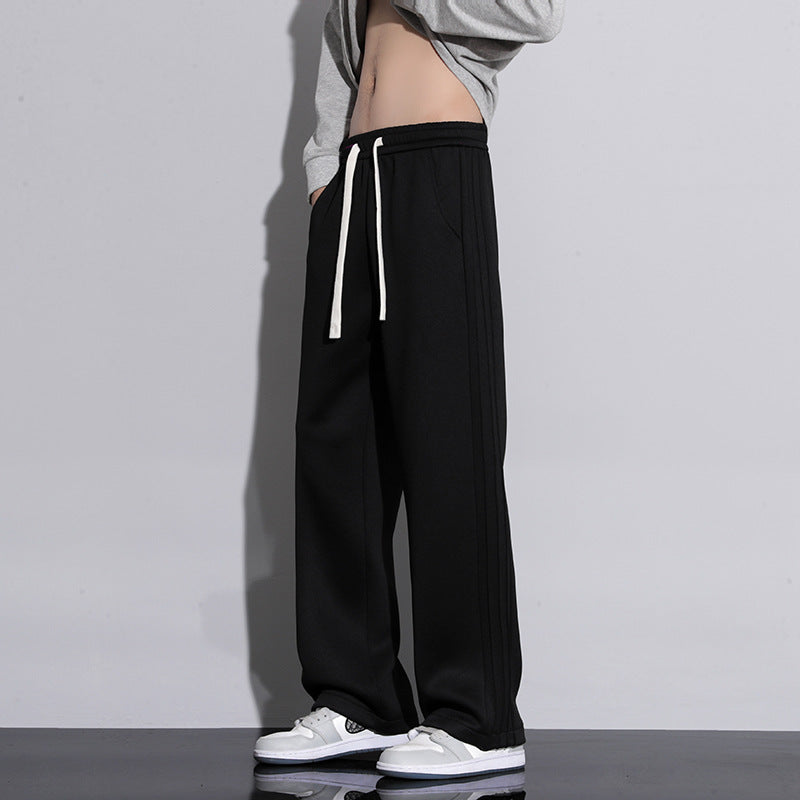 Pants Men Spring Autumn Casual Loose Straight Leg Wide Leg Dropping Sensation Sweatpants High-end Style Pants