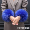Warmer Faux Fur Plush Windproof cuff sleeve Wrist sleeve winter women Wristband Arms Gloves Accessories