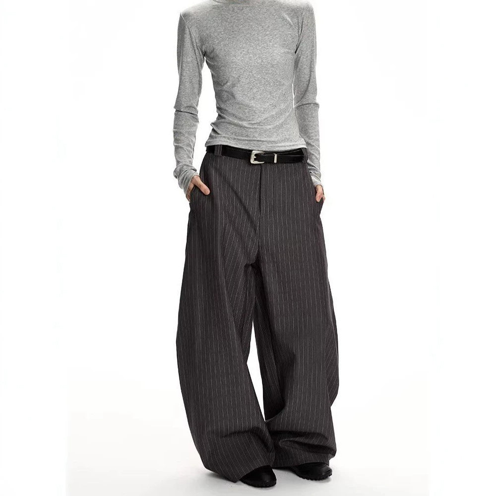 Oversized Drapey Cargo Suit Pants with Old Money Aesthetic