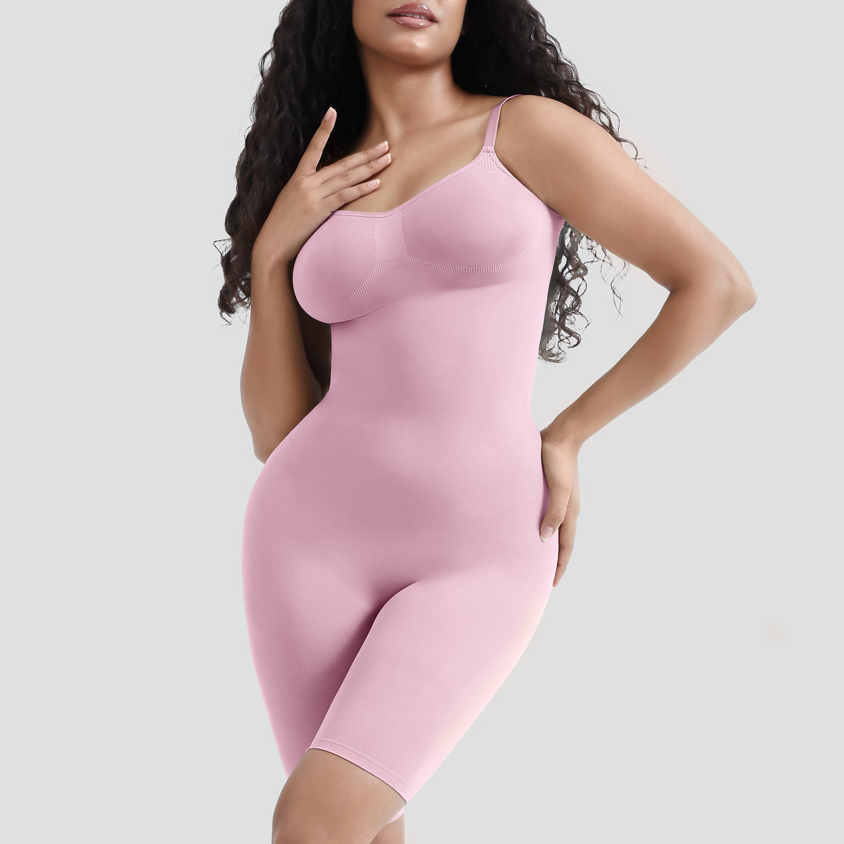 Women's Body Shaping Support Hip Lift Open Crotch Reinforced Version Strap Bodysuit