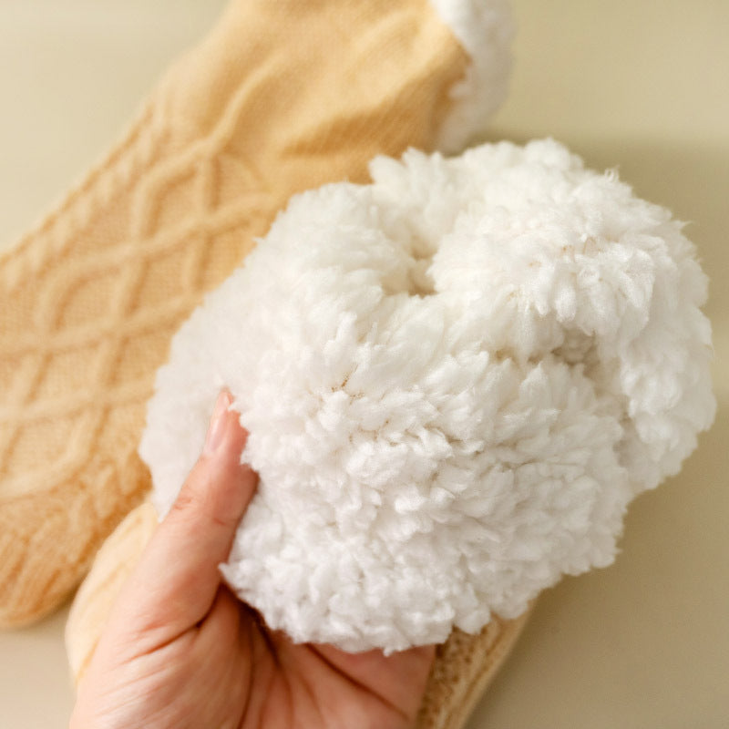 Winter Thickened Fleece Home Floor Socks Warm Fleece Insulated Unisex Adult Dot Glue Socks Indoor Slipper Socks