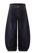Vintage Washed Knife-Edge Jeans Women's Loose Casual Wide Leg Pants