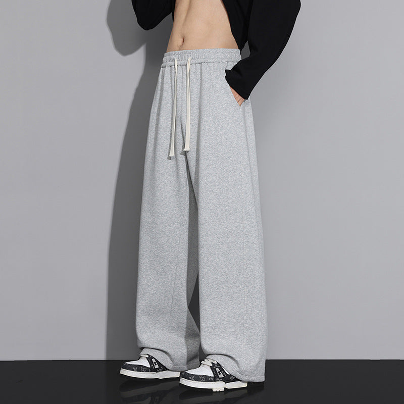 Men's Casual Solid Color Loose Straight Leg Sweatpants