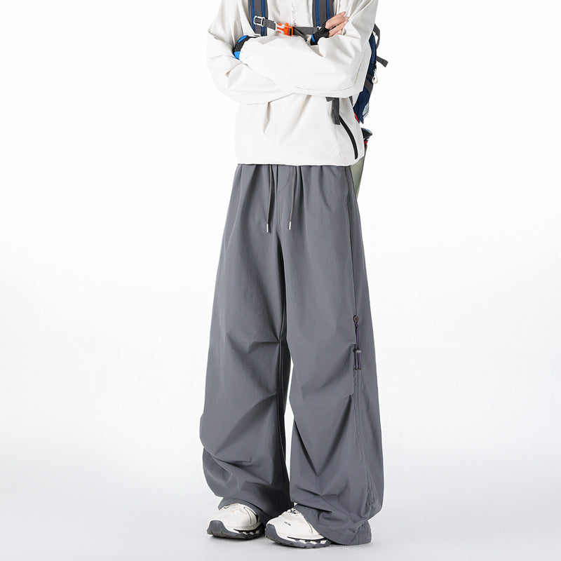 Casual Pants Men Cargo Trousers Loose Straight Leg Workwear Pants Male Long Trousers